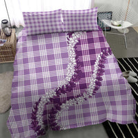 Violet Hawaii Palaka Bedding Set Hawaiian Honohono Lei LT05 - Polynesian Pride