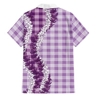 Violet Hawaii Palaka Family Matching Tank Maxi Dress and Hawaiian Shirt Hawaiian Honohono Lei
