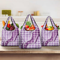 Violet Hawaii Palaka Grocery Bag Hawaiian Honohono Lei LT05 3-pack One Size Violet - Polynesian Pride