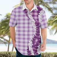 Violet Hawaii Palaka Hawaiian Shirt Hawaiian Honohono Lei