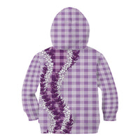 Violet Hawaii Palaka Kid Hoodie Hawaiian Honohono Lei LT05 - Polynesian Pride