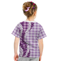 Violet Hawaii Palaka Kid T Shirt Hawaiian Honohono Lei LT05 - Polynesian Pride