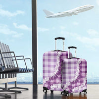 Violet Hawaii Palaka Luggage Cover Hawaiian Honohono Lei LT05 - Polynesian Pride