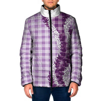 Violet Hawaii Palaka Padded Jacket Hawaiian Honohono Lei LT05 Men Violet - Polynesian Pride