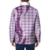 Violet Hawaii Palaka Padded Jacket Hawaiian Honohono Lei LT05 - Polynesian Pride