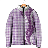 Violet Hawaii Palaka Padded Jacket Hawaiian Honohono Lei LT05 - Polynesian Pride