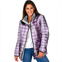 Violet Hawaii Palaka Padded Jacket Hawaiian Honohono Lei LT05 Women Violet - Polynesian Pride