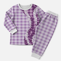 Violet Hawaii Palaka Pajama Set Hawaiian Honohono Lei LT05 Men Violet - Polynesian Pride