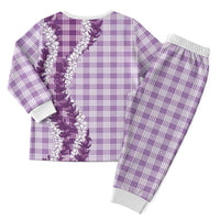 Violet Hawaii Palaka Pajama Set Hawaiian Honohono Lei LT05 - Polynesian Pride