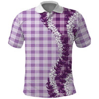 Violet Hawaii Palaka Polo Shirt Hawaiian Honohono Lei LT05 Violet - Polynesian Pride