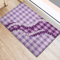 Violet Hawaii Palaka Rubber Doormat Hawaiian Honohono Lei LT05 - Polynesian Pride