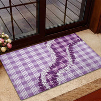 Violet Hawaii Palaka Rubber Doormat Hawaiian Honohono Lei LT05 - Polynesian Pride