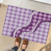 Violet Hawaii Palaka Rubber Doormat Hawaiian Honohono Lei LT05 - Polynesian Pride