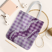 Violet Hawaii Palaka Tote Bag Hawaiian Honohono Lei LT05 White Strap One Size Violet - Polynesian Pride