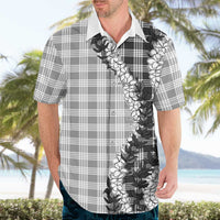 Gray Hawaii Palaka Hawaiian Shirt Hawaiian Honohono Lei