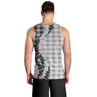 Gray Hawaii Palaka Men Tank Top Hawaiian Honohono Lei LT05 - Polynesian Pride
