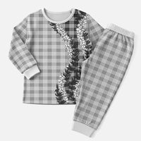 Gray Hawaii Palaka Pajama Set Hawaiian Honohono Lei LT05 Men Gray - Polynesian Pride