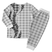Gray Hawaii Palaka Pajama Set Hawaiian Honohono Lei LT05 - Polynesian Pride