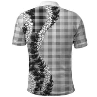 Gray Hawaii Palaka Polo Shirt Hawaiian Honohono Lei LT05 - Polynesian Pride