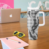 Gray Hawaii Palaka Tumbler With Handle Hawaiian Honohono Lei LT05 - Polynesian Pride