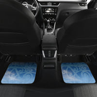 New Zealand Wanaka Air Show Car Mats With Maori Pattern LT05 Set 2pcs - Back Blue - Polynesian Pride
