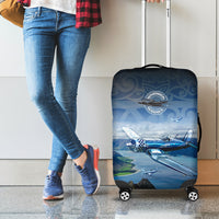 New Zealand Wanaka Air Show Luggage Cover With Maori Pattern