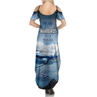 New Zealand Wanaka Air Show Summer Maxi Dress With Maori Pattern LT05 - Polynesian Pride
