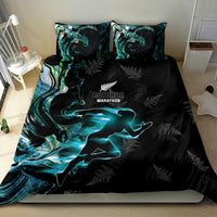 New Zealand Marathon Bedding Set Silver Fern Paua Shell Simple Style LT05 - Polynesian Pride