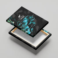 New Zealand Marathon Canvas Wall Art Silver Fern Paua Shell Simple Style LT05 - Polynesian Pride