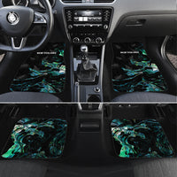 New Zealand Marathon Car Mats Silver Fern Paua Shell Simple Style LT05 Set 4pcs Black - Polynesian Pride