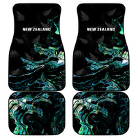 New Zealand Marathon Car Mats Silver Fern Paua Shell Simple Style LT05 - Polynesian Pride