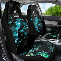 New Zealand Marathon Car Seat Cover Silver Fern Paua Shell Simple Style