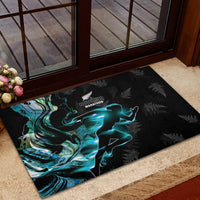 New Zealand Marathon Rubber Doormat Silver Fern Paua Shell Simple Style LT05 - Polynesian Pride