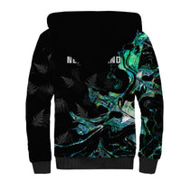 New Zealand Marathon Sherpa Hoodie Silver Fern Paua Shell Simple Style LT05 - Polynesian Pride