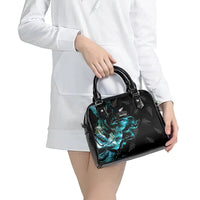New Zealand Marathon Shoulder Handbag Silver Fern Paua Shell Simple Style LT05 - Polynesian Pride