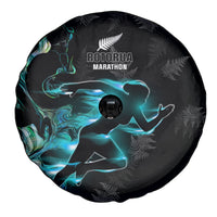 New Zealand Marathon Spare Tire Cover Silver Fern Paua Shell Simple Style LT05 - Polynesian Pride