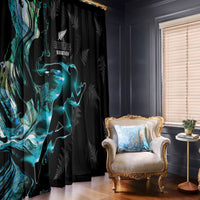 New Zealand Marathon Window Curtain Silver Fern Paua Shell Simple Style LT05 - Polynesian Pride