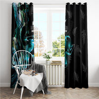New Zealand Marathon Window Curtain Silver Fern Paua Shell Simple Style LT05 - Polynesian Pride