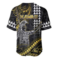 Hawaii King Kamehameha The Great Baseball Jersey Gold Tribal Tattoo