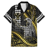Hawaii King Kamehameha The Great Family Matching Mermaid Dress and Hawaiian Shirt Gold Tribal Tattoo