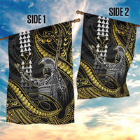 Hawaii King Kamehameha The Great Garden Flag Gold Tribal Tattoo
