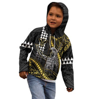 Hawaii King Kamehameha The Great Kid Hoodie Gold Tribal Tattoo