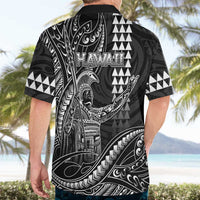 Hawaii King Kamehameha The Great Hawaiian Shirt Black Tribal Tattoo