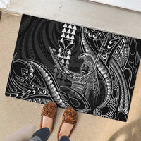 Hawaii King Kamehameha The Great Rubber Doormat Black Tribal Tattoo