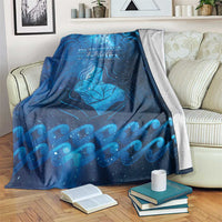 New Zealand Mother's Day Blanket Ko Te Whaea Te Takere O Te Waka LT05 Blue - Polynesian Pride