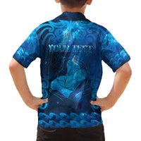 Personalised New Zealand Mother's Day Family Matching Off The Shoulder Long Sleeve Dress and Hawaiian Shirt Ko Te Whaea Te Takere O Te Waka