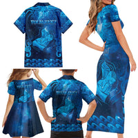 Personalised New Zealand Mother's Day Family Matching Short Sleeve Bodycon Dress and Hawaiian Shirt Ko Te Whaea Te Takere O Te Waka
