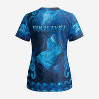 Personalised New Zealand Mother's Day Scrub Top Ko Te Whaea Te Takere O Te Waka LT05 - Polynesian Pride