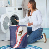 American Samoa Eagle Laundry Basket Polynesian Tribal Pattern Curve Style LT05 - Polynesian Pride