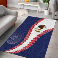 American Samoa Eagle Area Rug Polynesian Tribal Pattern Curve Style LT05 - Polynesian Pride